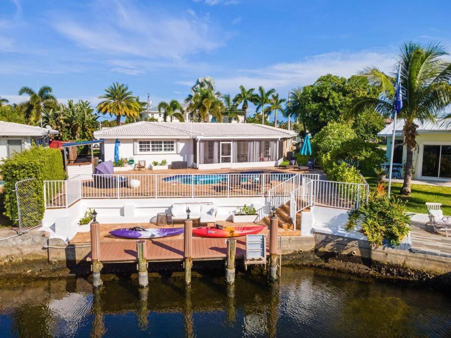 Vila Adorable House With Amazing Water Front Of Canal Pompano Beach Exteriér fotografie